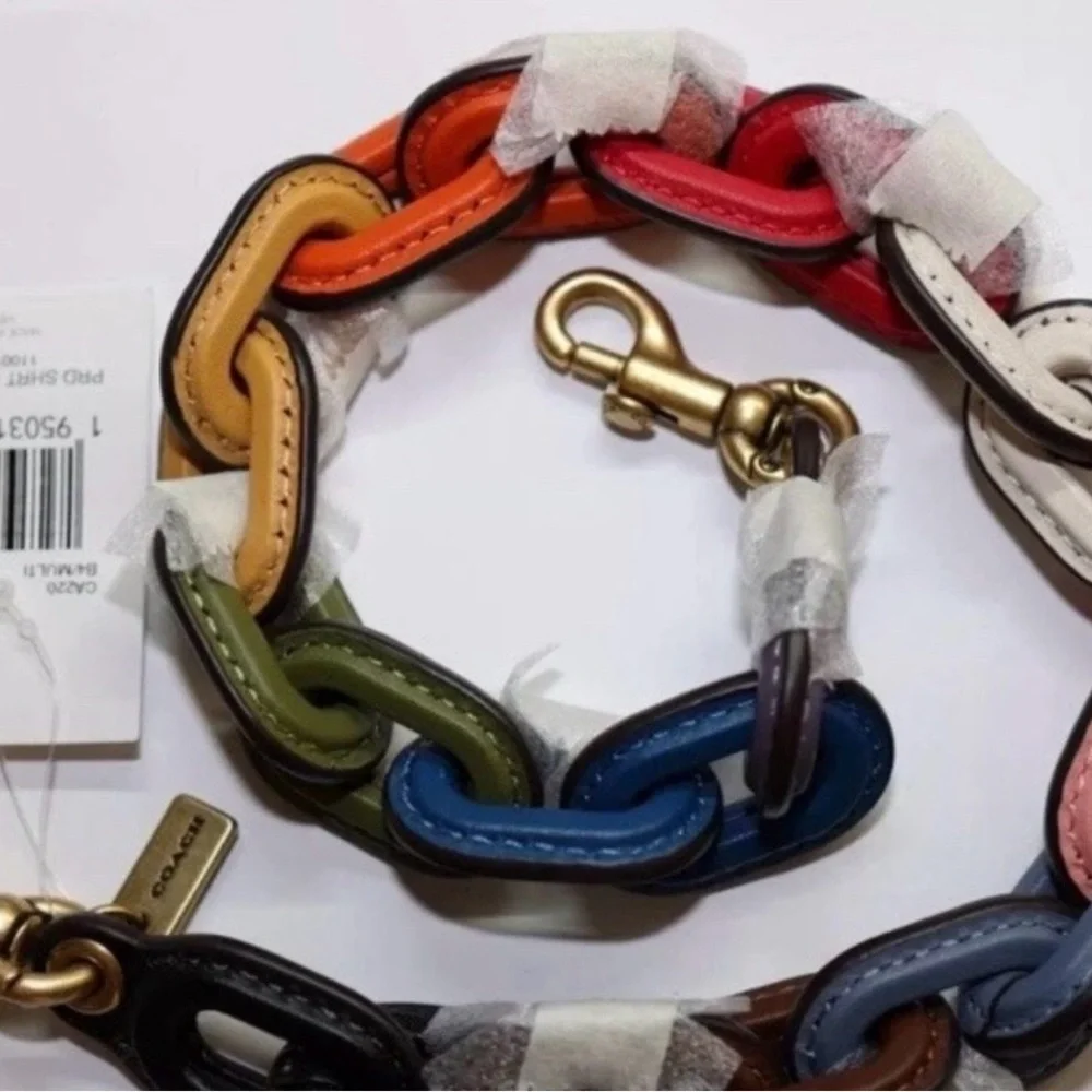 COACH Rainbow PRIDE Leather
Covered Short Chain Strap
Authentic Multicolor - Picture 5 of 5